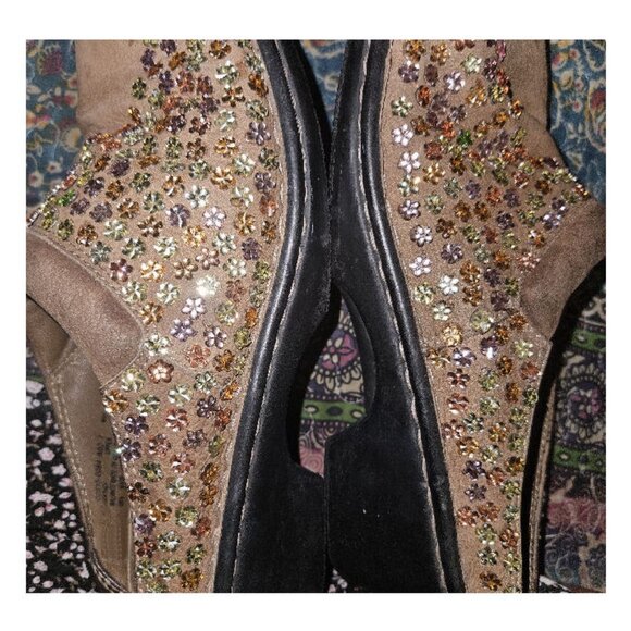 Brown Leather Mules Accented w/Metal Embellishments - Picture 4 of 8